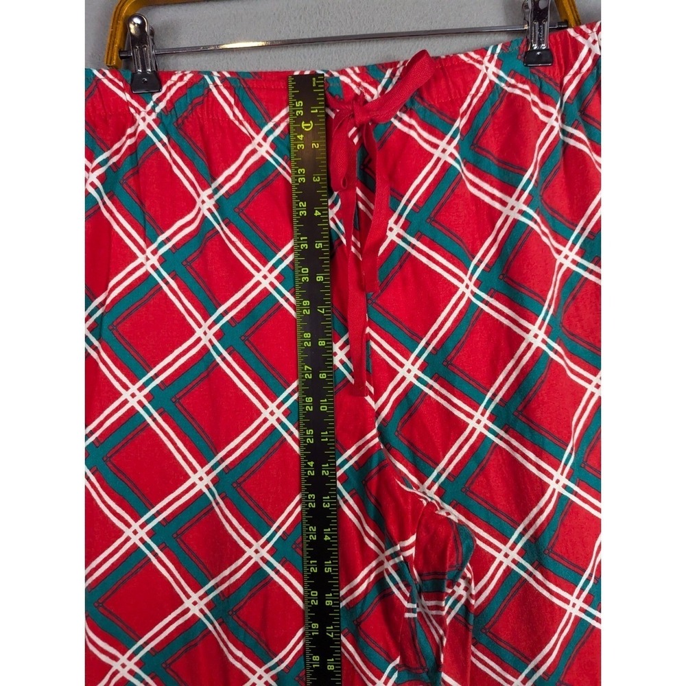 Sleep Chic Pajama Pants Women's Sz 3X Bias Red Plaid Lounge Christmas PJ Bottom - Picture 8 of 13